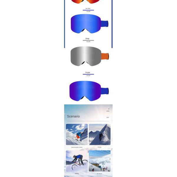 2025 New Model Gradient Colorful Ski Goggles | Factory Customized Anti-Fog High-Definition Vision, Fully Protecting Eyes for Smooth Skiing on the Mountain