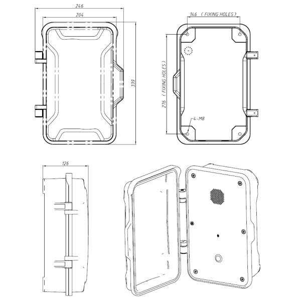 Пылезащищенные промышленные аналоговые телефоны, защищенные от атмосферных воздействий, для опасных зон