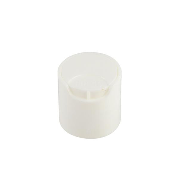 24/410 White PP Disc Top Cap Cosmetic Bottle Disc Top Closure For Lotion Packaging