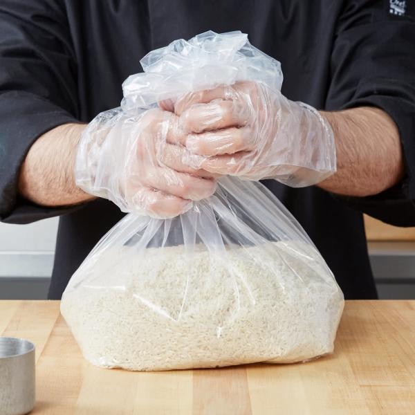 Small LDPE Material Commercial Food Bags Clear Film 10 X 8 X 24 Size
