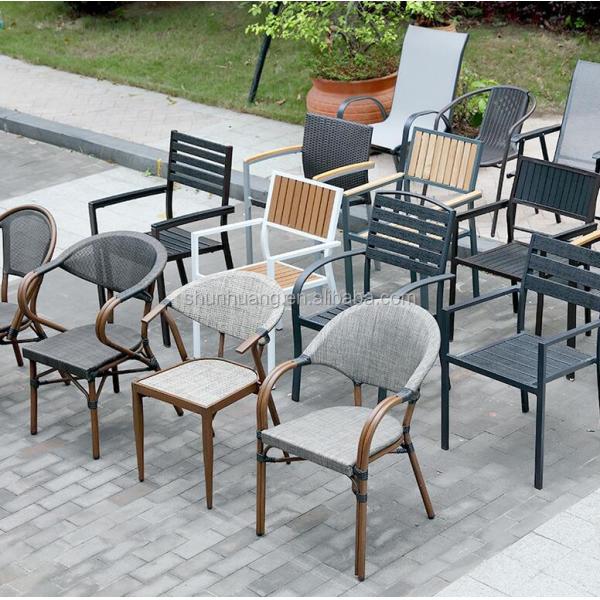 Garden Furniture Plant Bench Outdoor Rest Chair with White Frame and Aluminum Leg