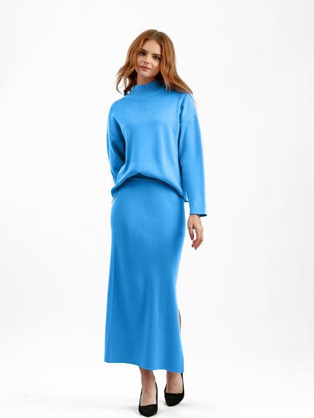 Free Size Ladies Top long sleeve and skirt sweater Knitted Casual Style Perfect for Everyday Wear