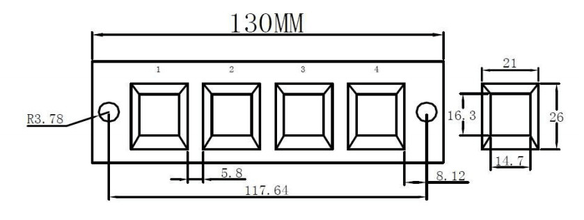 1X3 панель переходника LC панели переходника оптического волокна порта порта 1X4
