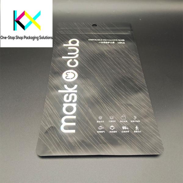 OEM Facial Mask Medical Products Packaging with Clear Window and Zipper