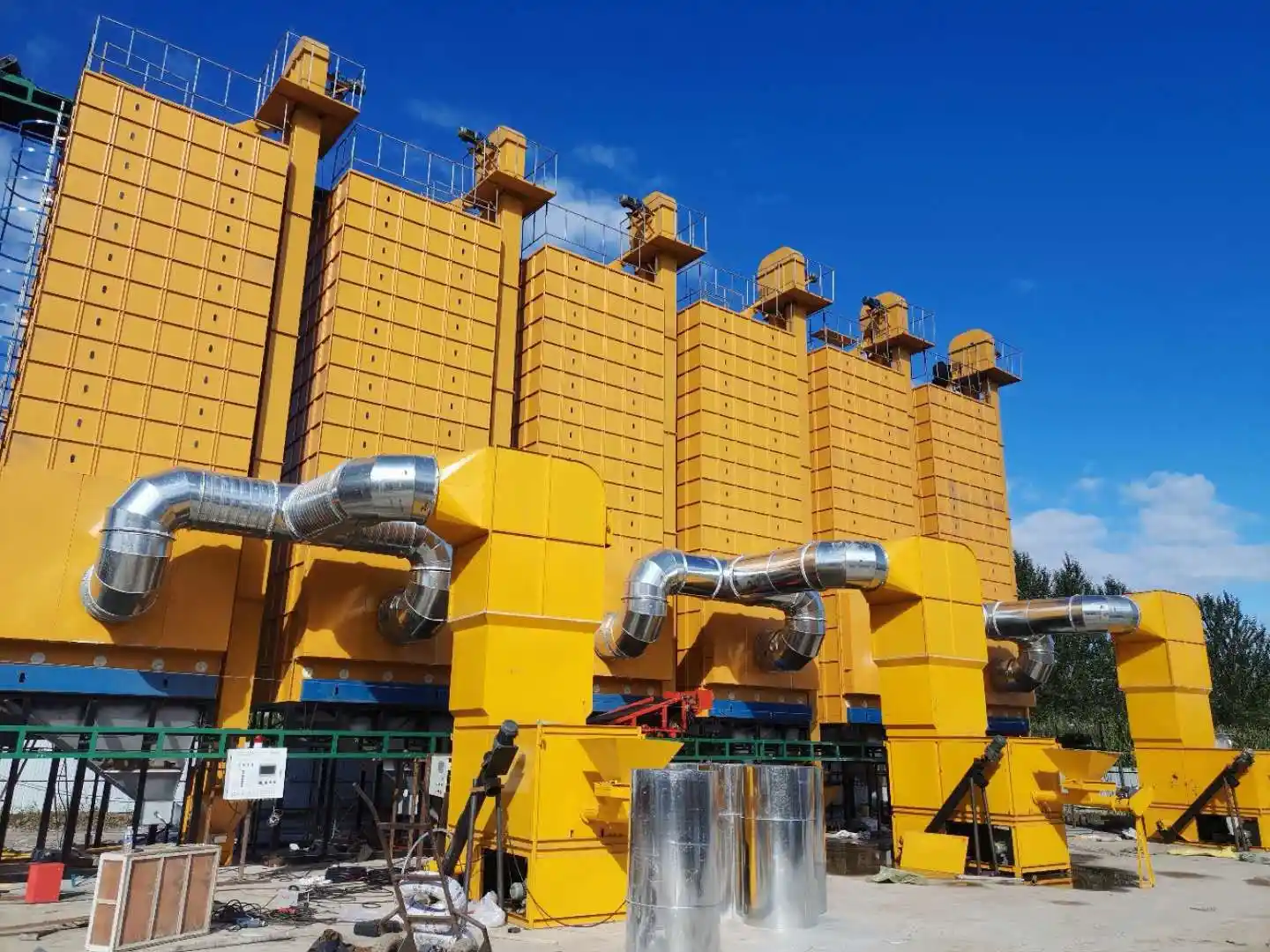 Automatic 200 Tons Rice Husk Cyclonic Furnace Self Flowing Circulation