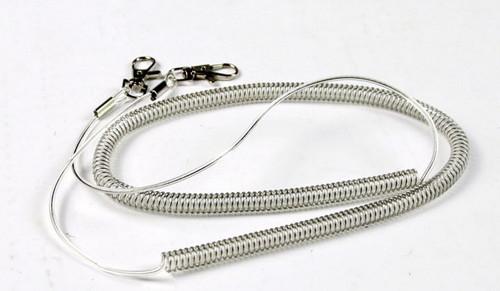 Transparent gray hot selling plastic fishing rod lanyard anti-drop coiled tether OEM made