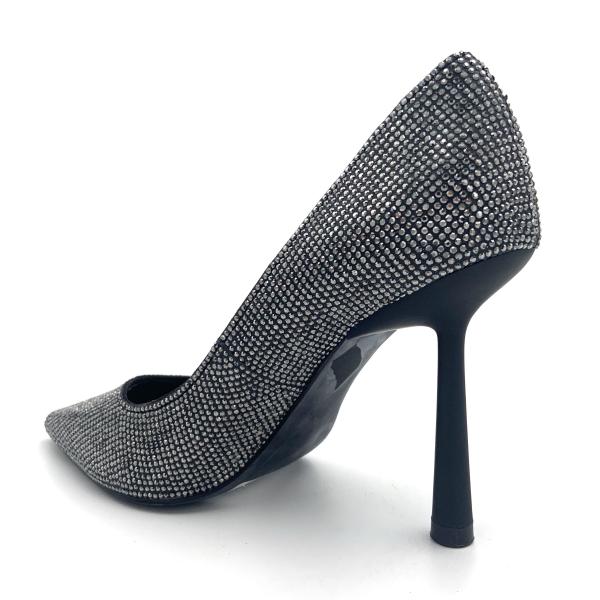 Party Cocktail Black Women Heels Fashionable With Rubber Outsole