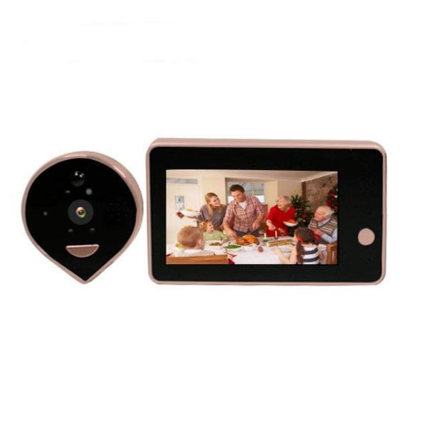 Батарея дверного звонока Peephole WIFI видео- использующая энергию с определением LCD 4,3 дюймов высотой с