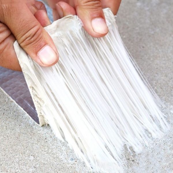 50m Waterproof Self-Adhesive Aluminum Foil Flashing Butyl Rubber Tape for Metal Roof Sealant Repair Masks Water Leak 1mm