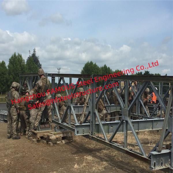 Modular Military Bailey Bridge , Army Surplus Bridges Emergency Rescue Steel Structure Construction