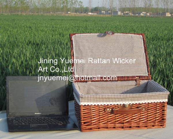 wicker storage basket with cover mat willow storage basket