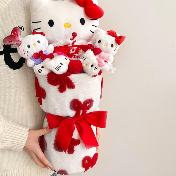 Adorable muñeca de peluche de gato gran ramo producto terminado de peluche juguete regalo de San Valentín para novia regalo de cumpleaños