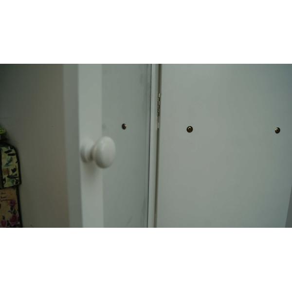 5 Tiers Shelves Home Wood Furniture Mirrored Jewelry Cabinet MDF 160.5CM Height