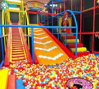Naughty Kids Indoor Playground Interactive Soft Trampoline With Projection