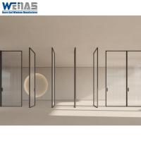 Energy Efficient Insulated Aluminium Pivot Doors Ultra Slim 6mm Profile Thickness