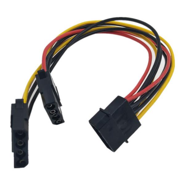 4 Pin Male 1 a 2 * 4 cabo de Pin Famale IDE 4 Pin Sata Power Y