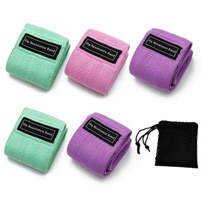 Durable Hip Circle Resistance Band / Yoga Anti Slip Exercises Braided Elastic Band