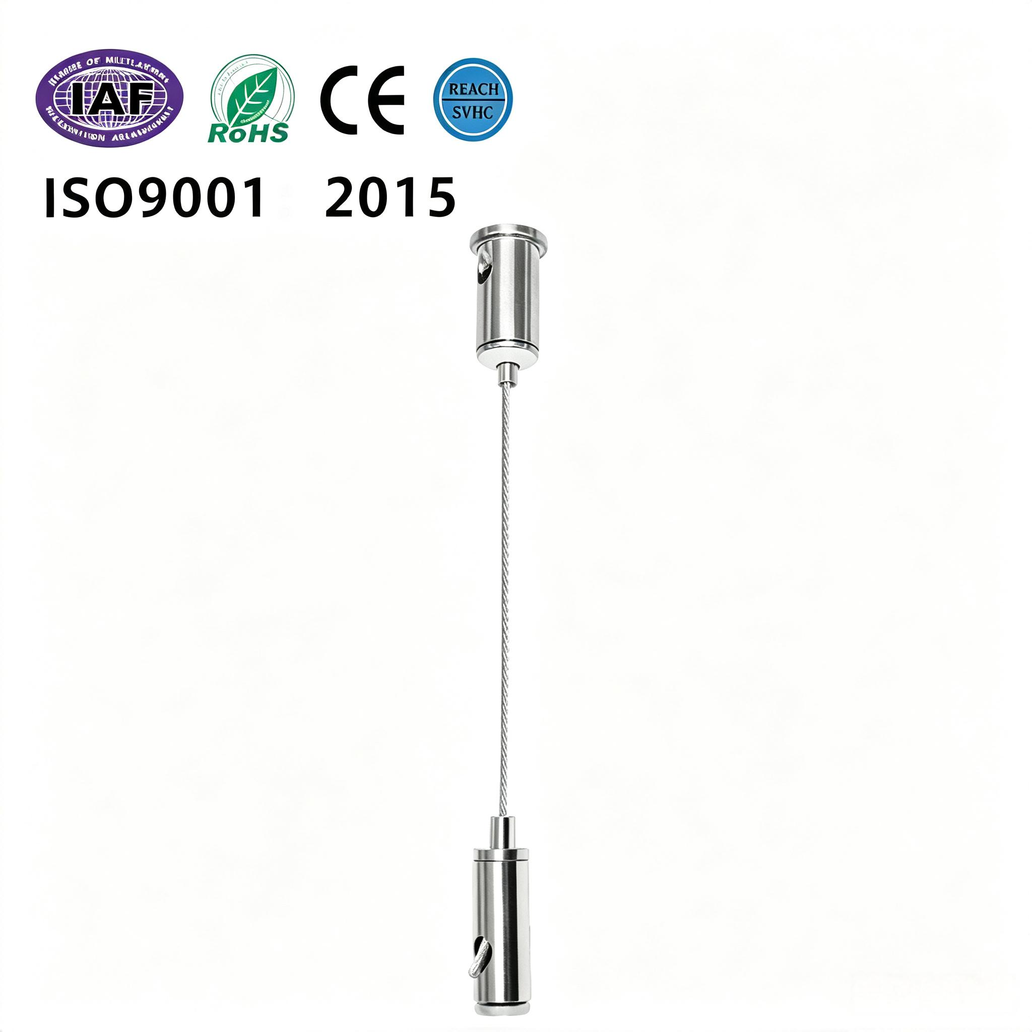 Dual Side Linear Lights Adjustable Suspension Kit with Wide Wire Rope