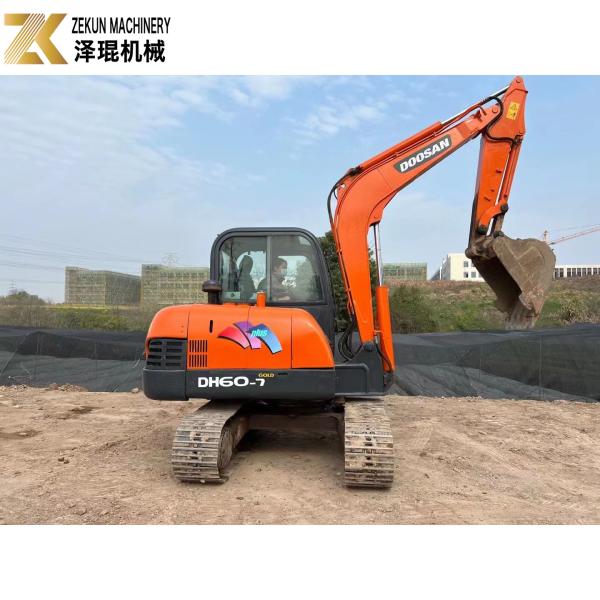 0.2M3 Cubo Doosan DH60 Excavadora de rastreo usada DH60-7 39kw