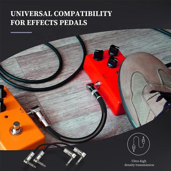 1/4 TS Jack Electric Braid Pedal Guitar Patch Lead Stereo Instrument Cable