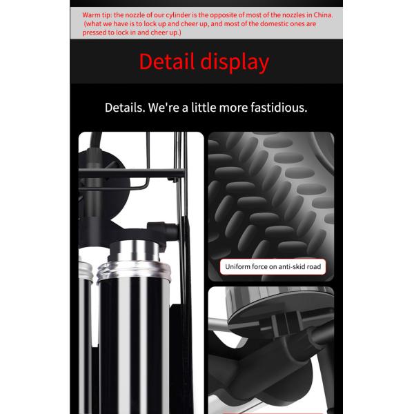 Steel Engineering Plastic Foot Pump for Bicycle Motor Car High Pressure Portable Pump