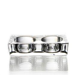 Factory Direct Transparent Glass Candle Holder with Tealight Set for party wedding decoration
