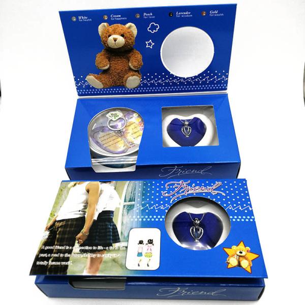 Friend Series Color Box Love Pearl Necklace Gift Box With Fashion Cage Pendant for Birthday Gift