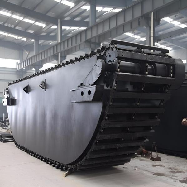 Heavy Duty Amphibious Excavator Undercarriage Pontoons GET70B High Buoyancy Floats
