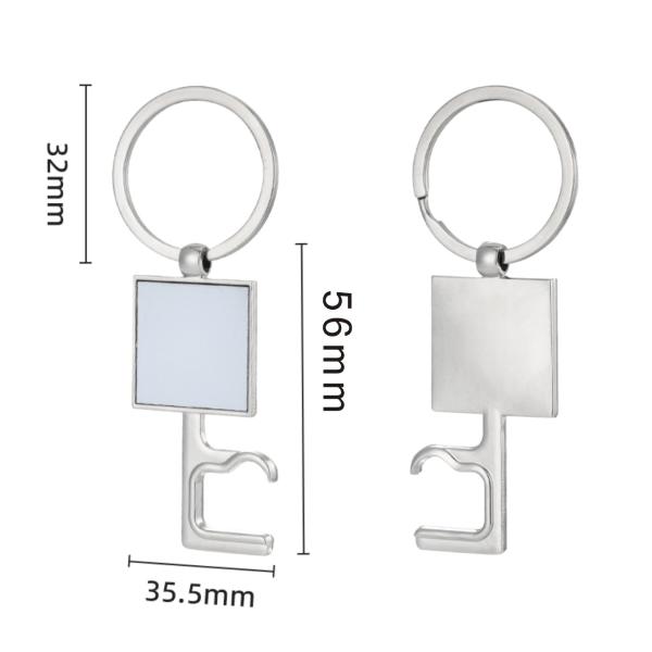 Sublimation Bottle Opener Keychain Blank Custom Print Multifunctional Metal Keychain Sublimation Bottle Opener