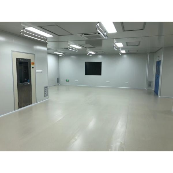 PVC Anti static Floor Clean Room Freestanding Installation Grey White Sandwich Panel Modular Cleanroom Solution