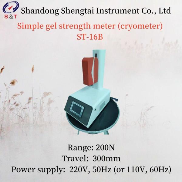 High Accuracy Simple Gel Strength Meter Cryometer Travel 300mm Range 200N