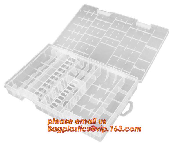 Plastic Storage Box With 15 Removable Compartments Tool Containers, plastic divided storage box for candy and nuts