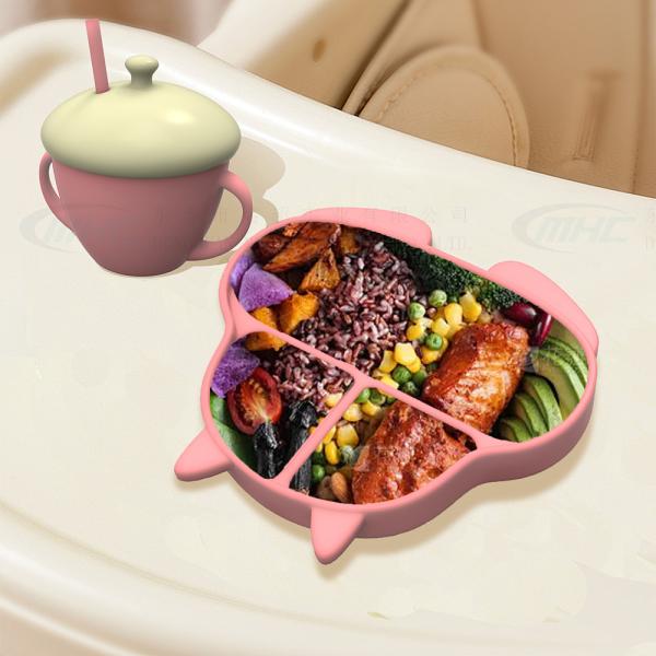 Customizable Animal Squirrel Silicone Feeding Set for Children 6 Months and Older