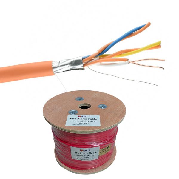 Fire Resistant ABS KPSng 2x2x0.5 White Electrical Cables with Drain Wire 1/0.5tc mm