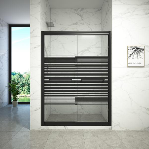 Portas de vidro claras do chuveiro do deslizamento da espessura 6mm para hotéis
