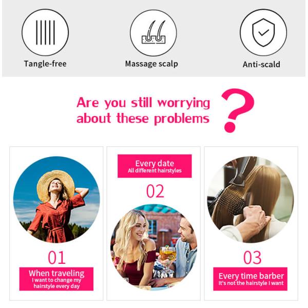 Interchangeable Head Hair Dryer Brush