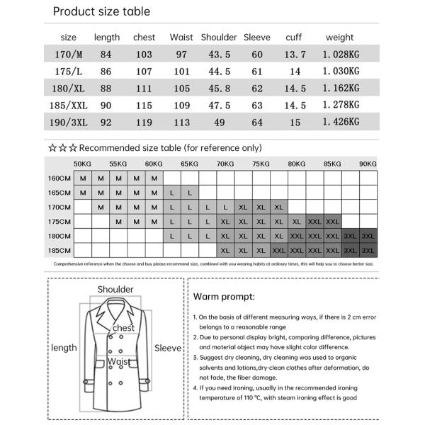 Business Casual Double-Breasted Men's Woolen Coat in Standard Thickness Canvas Fabric