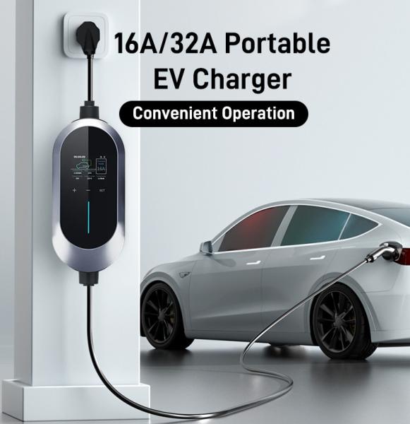 SAE J1772 Type 1 7kw EU Single Gun Portable Electric Vehicle Charger