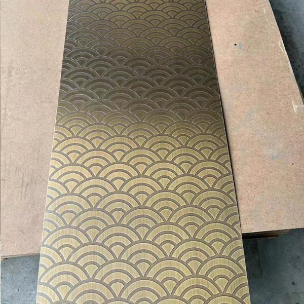 201 304 316 Etched Stainless Steel Sheet For Interior Decoration SS Steel Pattern Plate