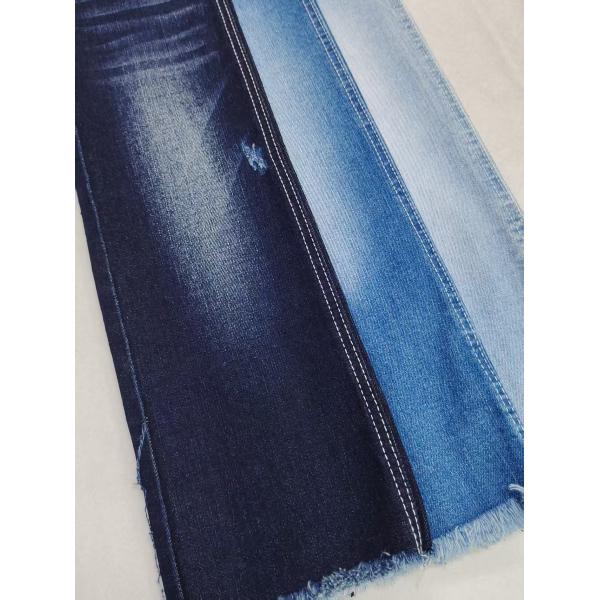 10.7oz Dark Indigo Stretch Denim Fabric 3/1 Right Twill 8S For Boyfriend Jeans
