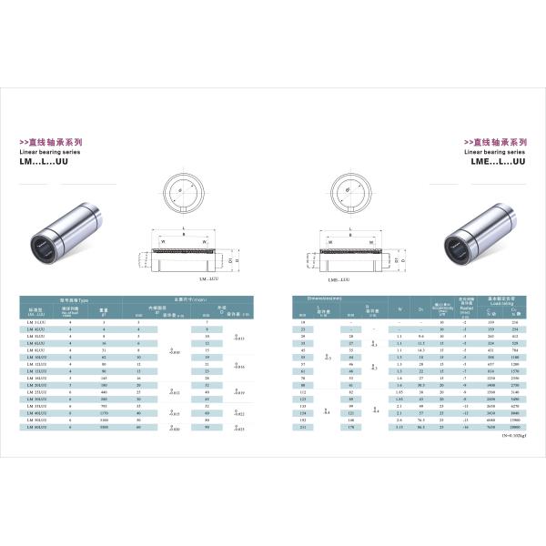 Nylon Cage LM30LUU Linear Bearing And Guideway