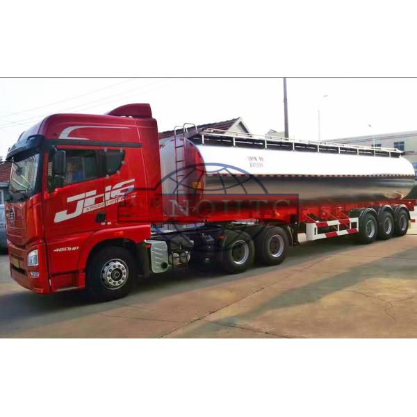 Fuel Tank Semi Trailer 55000 Liters Volume SUS304 Stainless Steel Material
