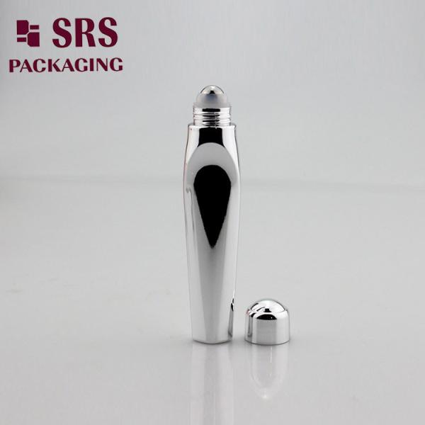 SRS packaging empty plastic silver color 15ml PETG roll on bottle