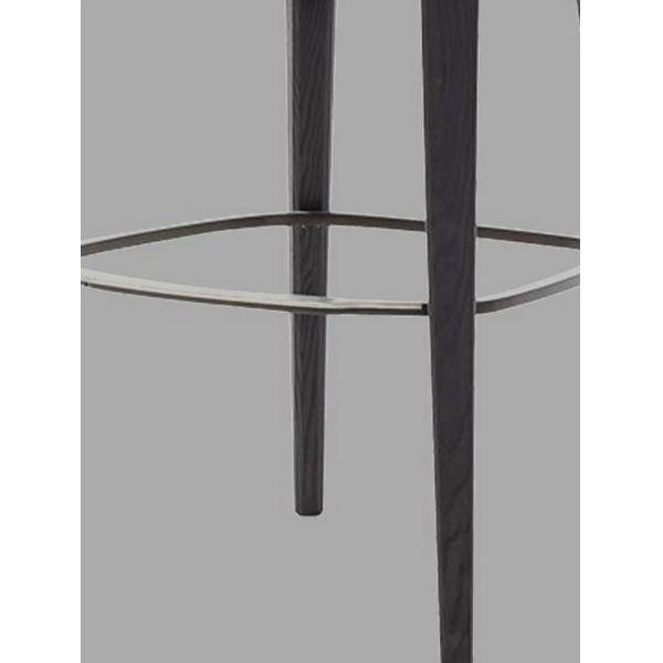 Nordic Style Fashion Creative Leather High Dining Chair Solid Wood Bar Stools