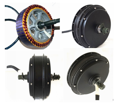 72v 5kw Rear Motor Electric Bike Kit / Motorcycle Set With Lithium Battery