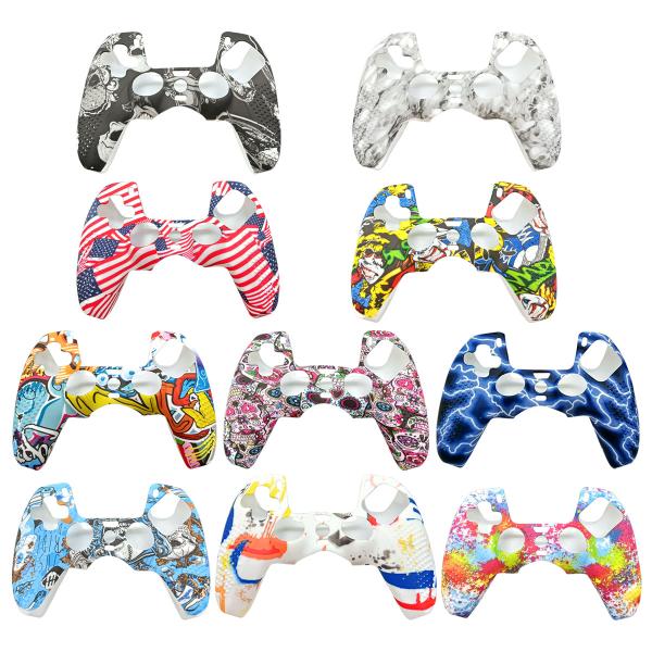 Water-Transfer Print PS5 Silicone Controller Skin Multi Colors Silicone Case For PS5