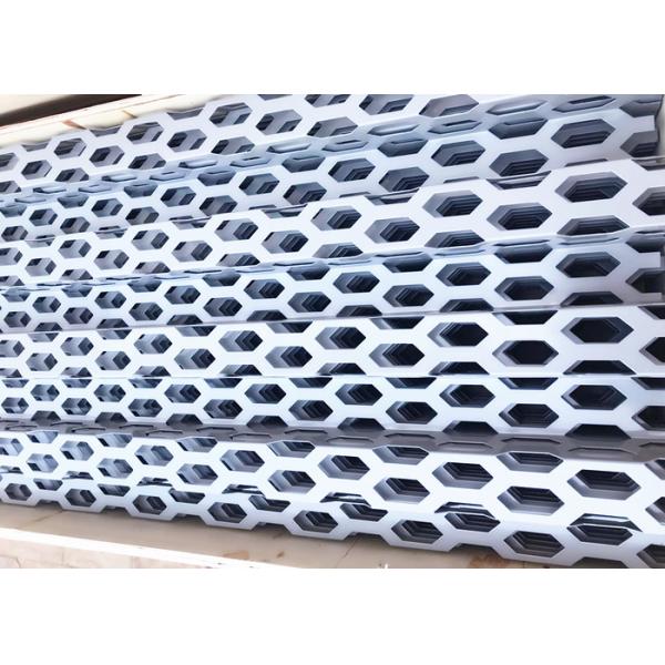 Fireproof Perforated Aluminum Audi Facade Panels With 26*61mm Holes