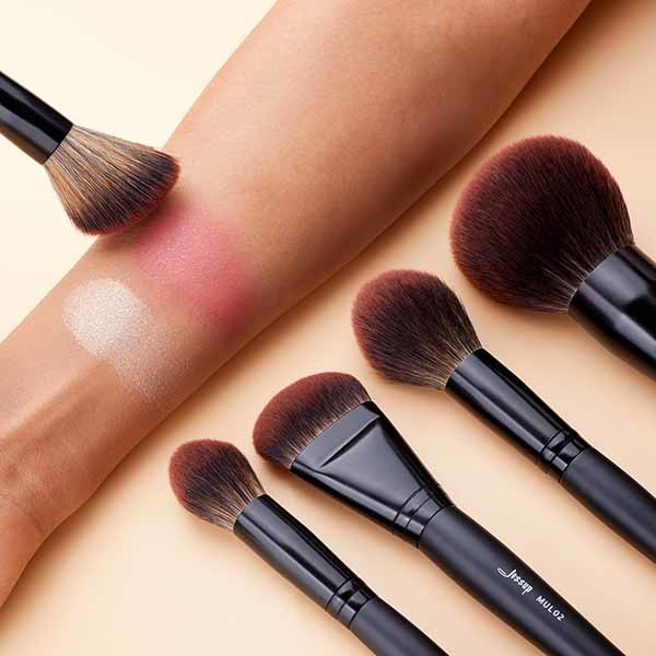Aluminium Ferrule Face Makeup Brush Set