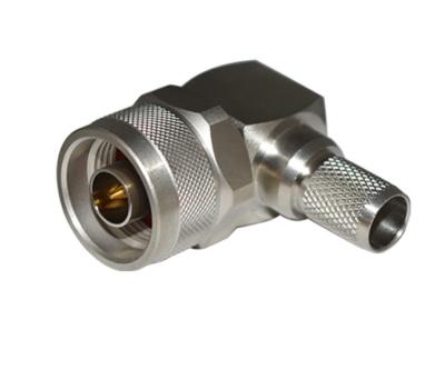 tipo conector masculino de 50ohm N do RF do friso do ângulo direito para o cabo LMR-400