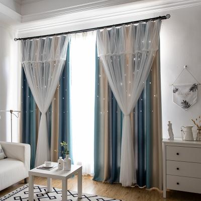 A janela drapeja do poliéster da cortina da tela do escurecimento as cortinas 100% de janela elegantes